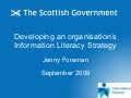 Scottish Information Literacy Project   Open Meeting   16 September 2009   Draft (2)
