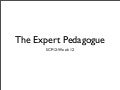 The Expert Pedagogue