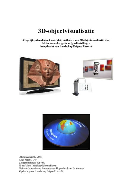 3D objectvisualisatie, een onderzoek