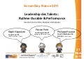 Leadership des Talents - Rythme Durable et Performance (Scrum Day 2011 - Paris - France)