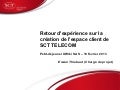 Retour d'expérience sur la création de l'espace client de SCT TELECOM