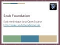 Presentation du socle technique Java open source Scub Foundation