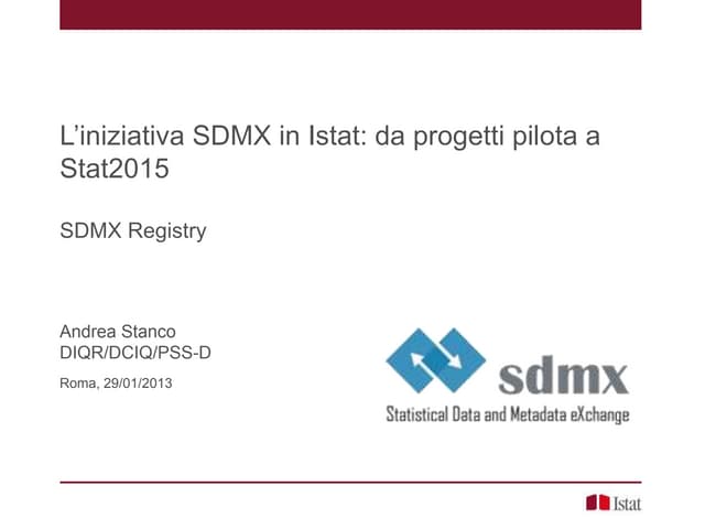 A. Stanco - SDMX Registry 