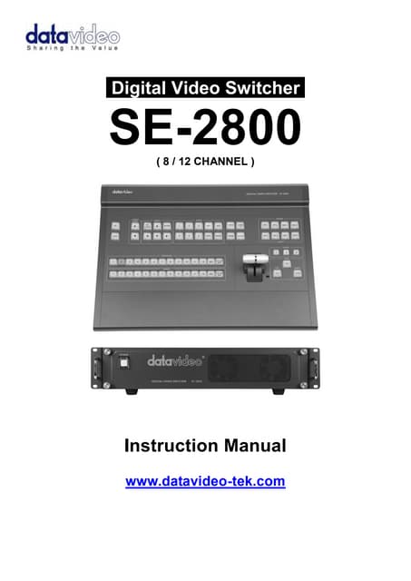 Datavideo SE-2800 user manual
