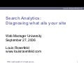 Search Analytics:  Diagnosing what ails your site