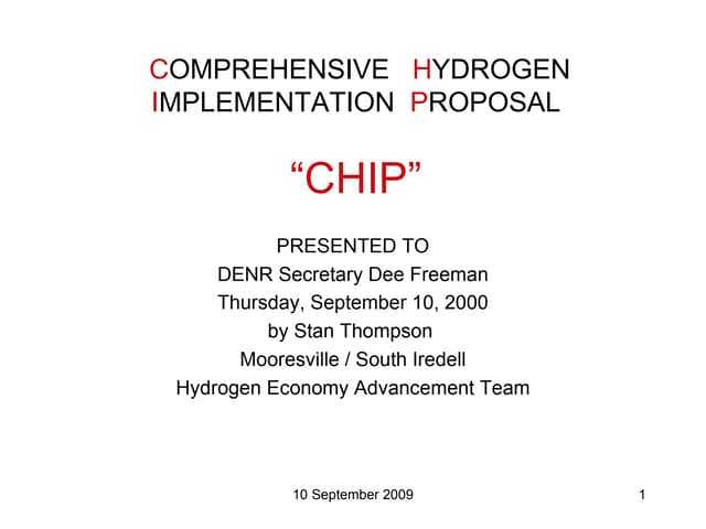 Comprehensive Hydrogen Implementati...