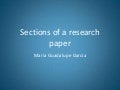 Sections of a research paper