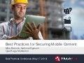 Secure mobile content   SharePoint Best Practices Conference 2013