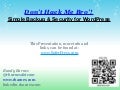 WordPress Security & Backup 