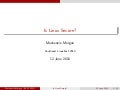 Is Linux Secure?