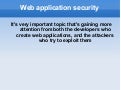 Web application security