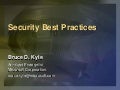 Security best practices