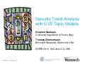 Security trend analysis with CVE topic models