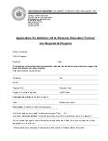 SED Application for Addition of the Distance Education Format to a Registered Program