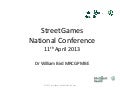 Sedentary is the new smoking | StreetGames National Conference 2013