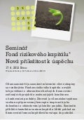 Because.cz Seminář - Brno: Fond Rizikového kapitálu - Nová příležitost k úspěchu