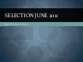 Selection june 2011