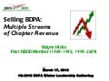 Selling BDPA: Multiple Streams of Chapter Income