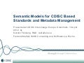 Semantic models for cdisc based standards and metadata management