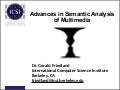 Semantics And Multimedia