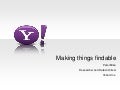 Making things findable