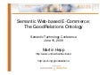 Semantic Web-based E-Commerce: The GoodRelations Ontology