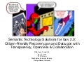 Semantic Technology Solutions For Recovery Gov And  Data Gov With Transparency Openness And Collaboration