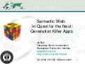 Semantic Web: In Quest for the Next Generation Killer Apps