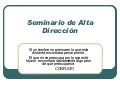 Seminario de Alta Direccion