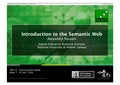 Introduction to the Semantic Web