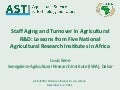 Staff Aging and Turnover Agricultural Research: A Case Study on Senegalese Agricultural Research Institute