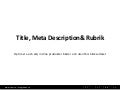 Title, Meta Description och Rubrik - Sökmarknadsföring