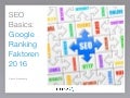 Seo Basics: Google Rankingfaktoren 2012