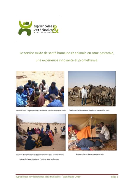 Mixed Service of Human and Animal Health in Pastoral Zones: An Innovative and Promising Experience
