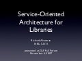 Service-Oriented Architecture for Libraries