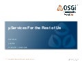 µServices for the rest of us - karl pauls