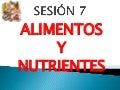 Sesión 7 nutrientes y alimentos