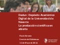 Presentación Dadun seminario Mayo 2011