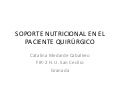 Soporte nutricional en paciente quirúrgico
