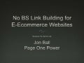 No BS Linkbuilding for E-Commerce Websites