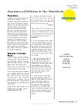 Awareness of Pollution to Our Watersheds  
