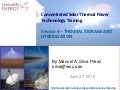 Concentrated Solar Power Course - Session 4 - Thermal Storage and Hybridization