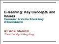 E-learning: Key Concepts