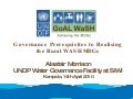 Session Governance - uganda rural water governance undp wgf (pp tminimizer)