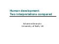 Severine Deneulin - Human development,two interpretations compared