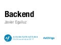 Backend (sf2Vigo)