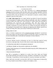 SGS Technologie LLC- A Company's Announcement