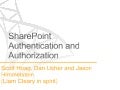 SharePoint Authentication and Authorization