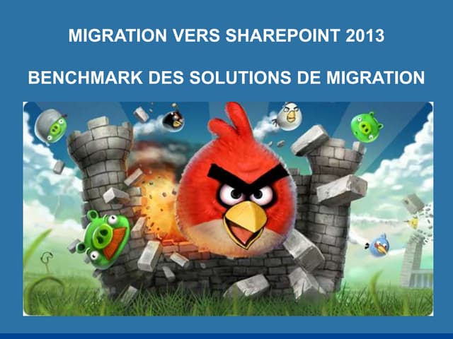 SharePoint - Benchmark des solutions de migration