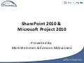 Share Point 2010 And Project 2010 For Project Management